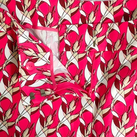 Lane Bryant hot pink pattern ankle length pant Lena fit unique NWT plus sz 24 - Picture 3 of 10
